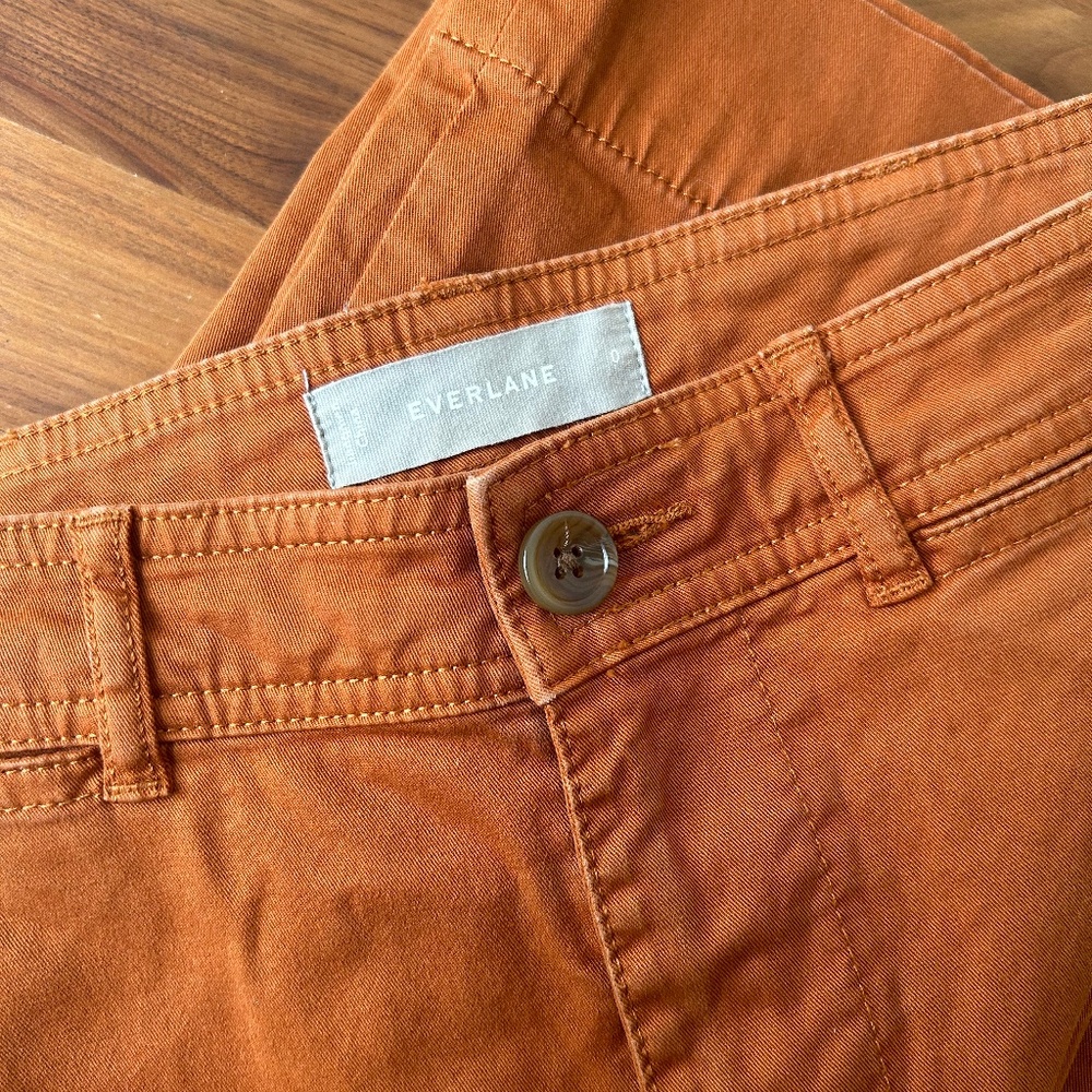 Everlane Cropped Straight Leg Chino Size 0 in Pumpkin Spice